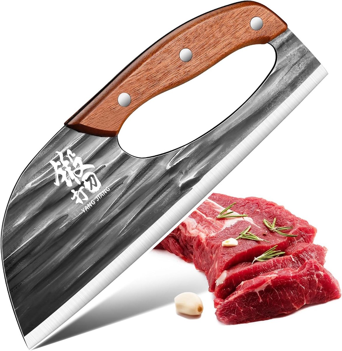 SnelShoppen - Japanse Keuken Vleesmes - Scherp Koksmes 22 cm - BBQ Mes voor Grilling - Carbon Staal Filletmes - Vis Slagersmes - Multifunctioneel Keuk