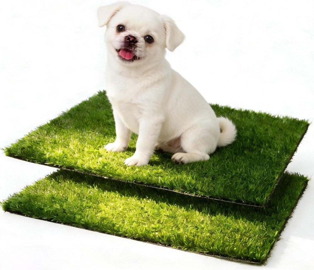 Hondentoilet Puppytoilet - Reserve gazon - Binnen zindelijk maken - Snelle drainage - 2 stuks 36x46cm - Groen