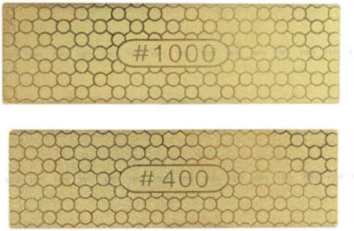 SnelShoppen - Dubbelzijdige Diamanten Slijpsteen 400/1000 Korrel voor het Slijpen van Keukenmessen en Tuin- en Houtbewerkingsgereedschap