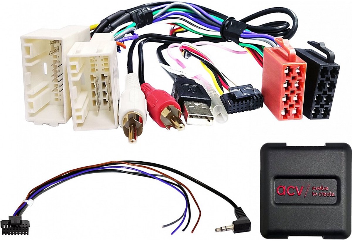 Stuurwiel bediening geschikt voor Hyundai/Kia Voertuigen 24Pin/18Pin Multilead USB/AUX (42shy019, 42ski015)