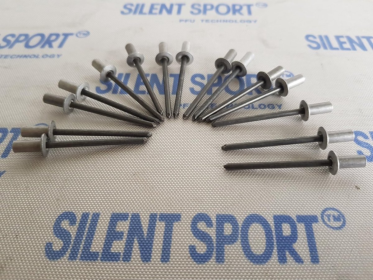 SnelShoppen - Gasdichte speciale klinknagels / blinde klinknagels voor uitlaten, 15 stuks, ideaal voor het bevestigen van uitlaten en dempers