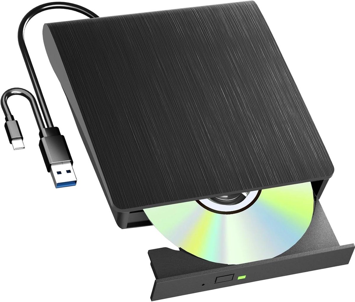 Externe Blu-Ray Speler - DVD BD Brander - Films Kijken - USB 3.0 Type-C - 18.7 x 15.7 cm - Zilver