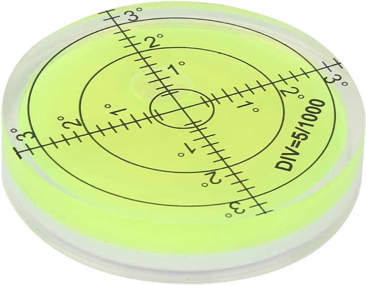 SnelShoppen - Level Bubble 60mm Diameter Nivelleerinstrument Met Schaal Voor Camera Platform Balans, Duurzaam ABS en Acryl