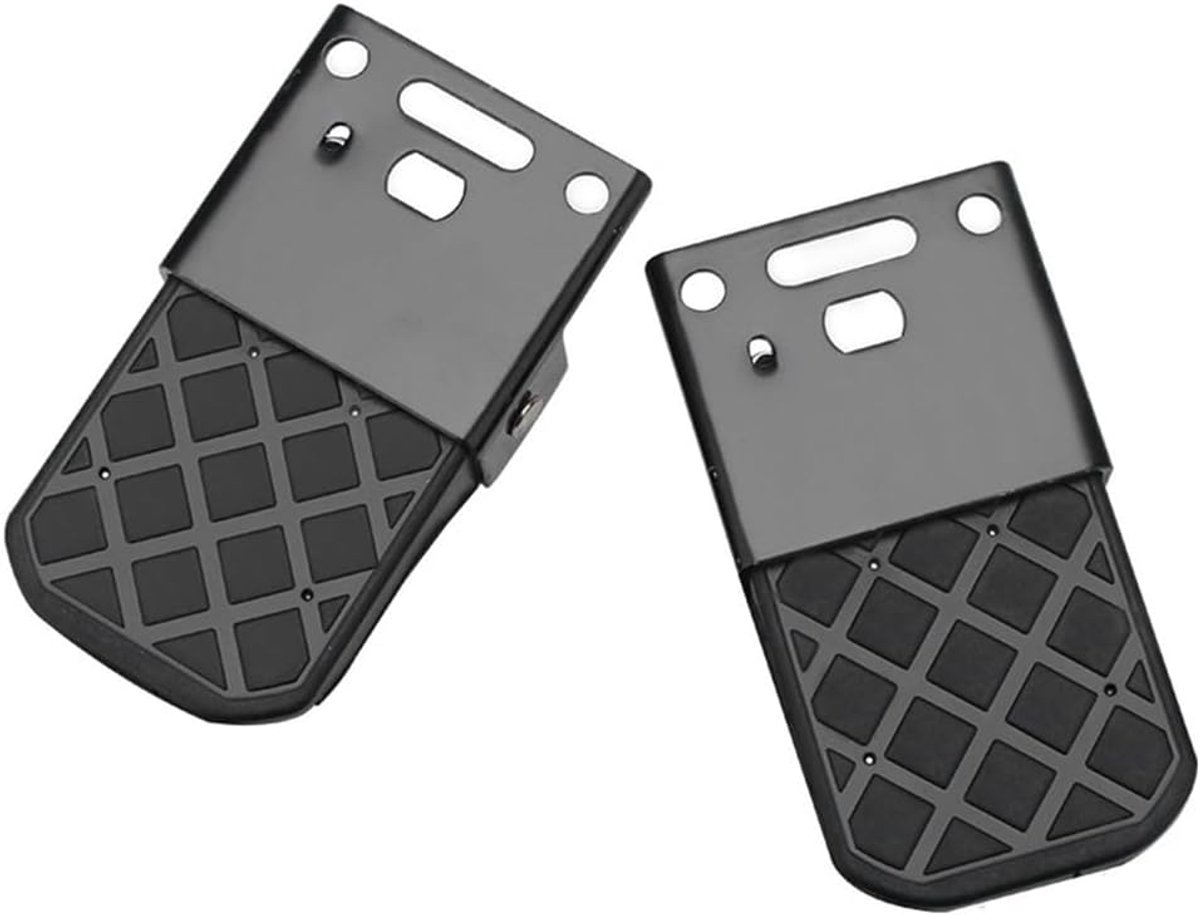 Metalen Voetsteunen - ATV Accessoires - Comfortabel Rijden - Inklapbaar Ontwerp - 2 Stuks - Zwart