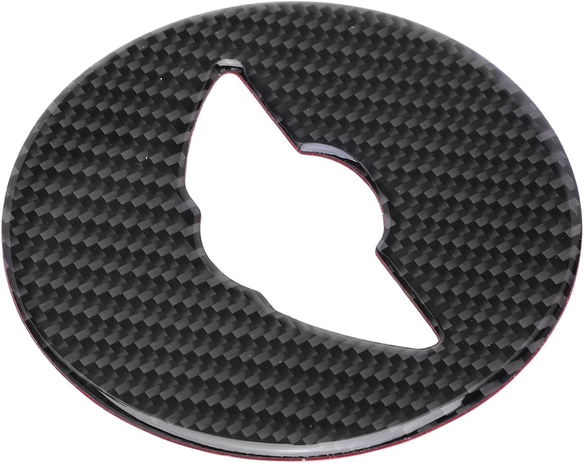 SnelShoppen - Zelfklevende Stuurwiel Stickers voor Mini F Serie F54 F55 F56 F57 F60 - Decoratieve Auto Accessoires - Kleur: Zwart - Set van 4