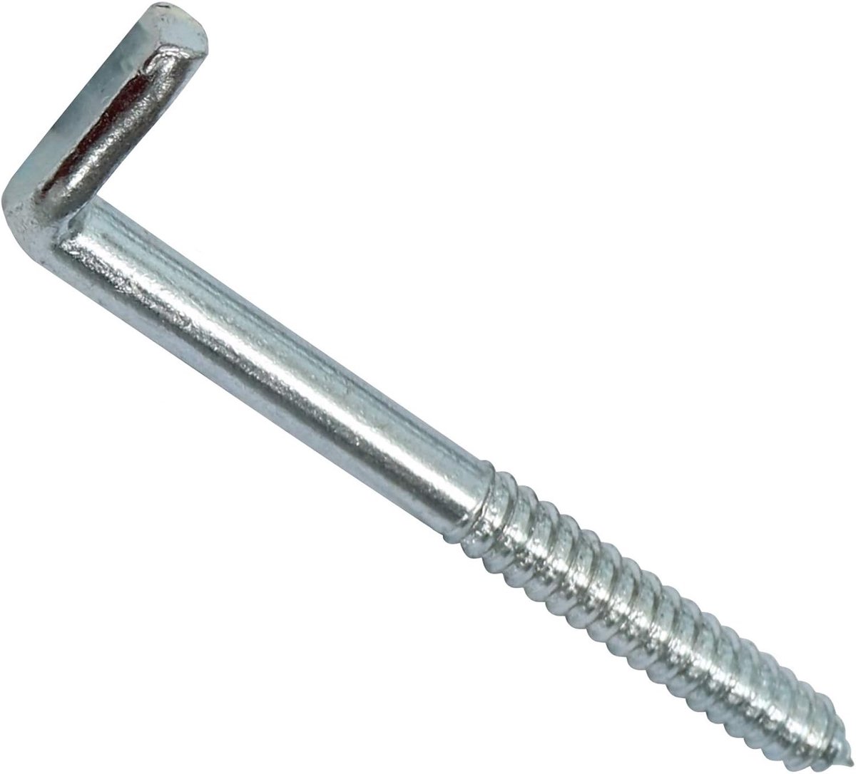 SnelShoppen - 10 Stuks Schroefduim - Ø10x113mm - Gegalvaniseerd Staal - L-vormige Haken - Voor Hout - Roestbestendig - Eenvoudige Installatie