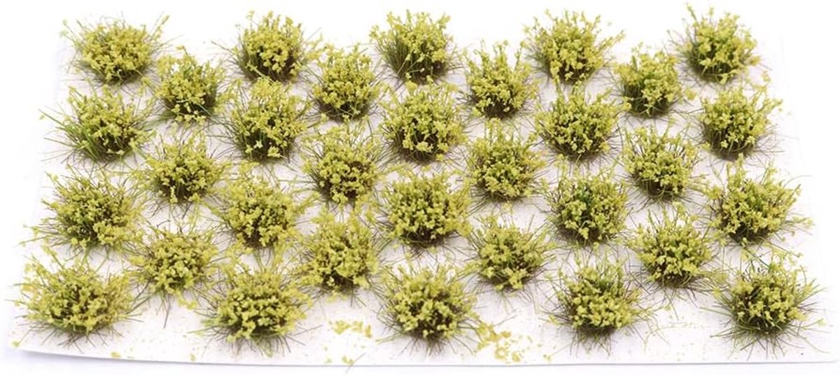 SnelShoppen - Static Grass Buoys 8 mm Zelfklevende Kunstgras Modelbouw Wargaming Terrain Licht Geel 32 Planten