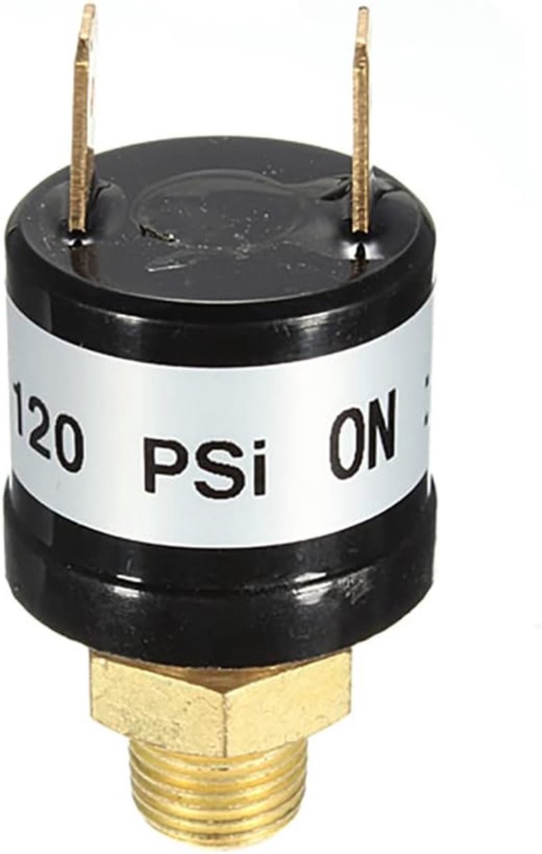 SnelShoppen - Air Pressure Switch Valve 90-120 PSI - Heavy Duty Luchtcompressor Drukregelaar - Kwalitatieve Schakelaar voor Professioneel Gebruik