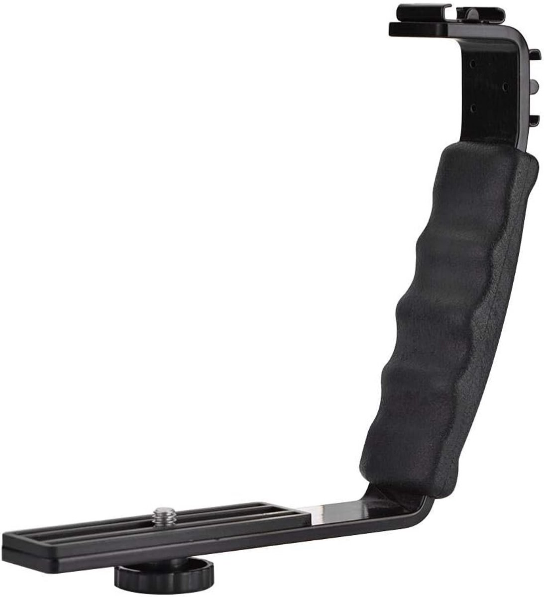 SnelShoppen - EBTOOLS L-vormige Steun voor Camera Flitser met Dubbele Accessoire Bevestiging voor Microfoon en LED Licht - Duurzaam en Lichtgewicht Ad