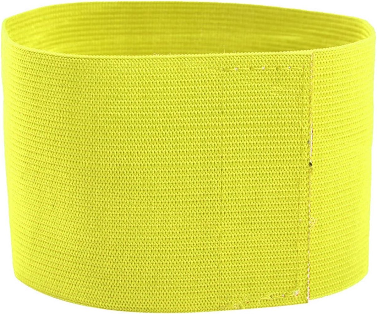 SnelShoppen - Voetbal Captain Armband - Sport Armband voor Voetbal, Hockey, Rugby, Netbal, Tennis, Basketbal - Geel - Elastisch en Stevig - Geschikt v