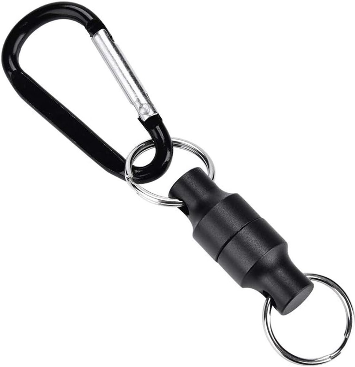 SnelShoppen - Fly Fishing Magnetische Net Release Clip Hengelhouder Klem Mousquiniers RVS Sterke Magneten Dubbele Sleutelhanger Haak