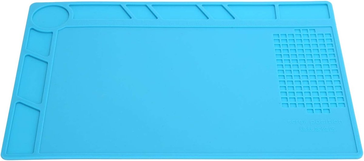 SnelShoppen - Horloge Reparatie Mat, Antistatisch, 35 x 25 cm, Zacht Rubber voor Horlogemakers, Organiseren van Soldeerwerk, Niet-Slip