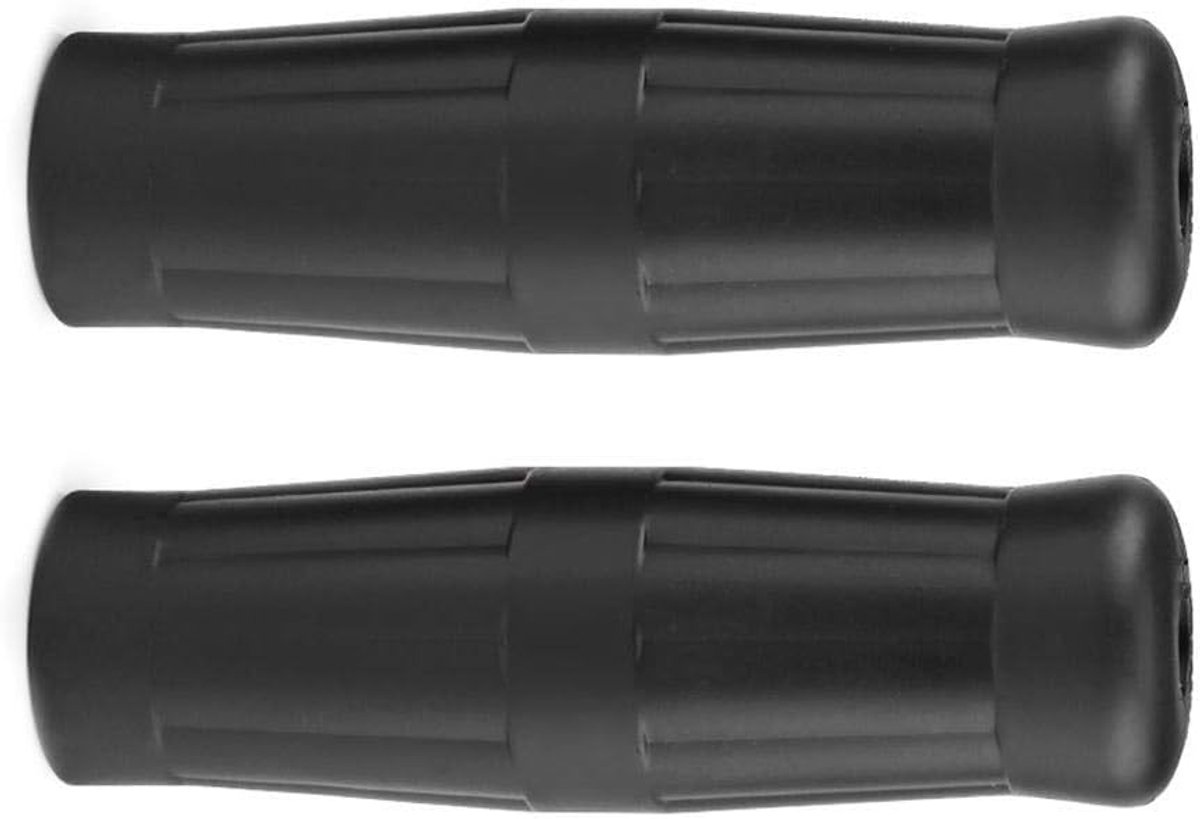 SnelShoppen - Universele Vintage Classic Handvaten voor Motorfiets, 7/8 inch en 1 inch, Antislip Rubber, Zwart, Comfortabel en Veilig Rijden