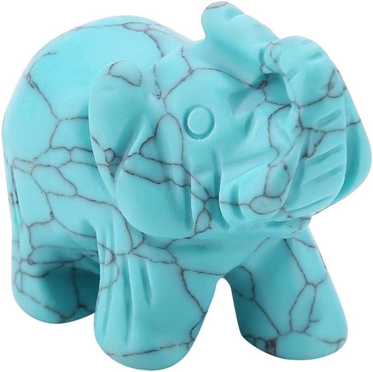 SnelShoppen - Crystal Olifant Beeldjes, 1,5 Inch Natuurlijke Jade Decoratieve Miniatuur Sculpturen voor Rijkdom en Geluk, Huisdecoratie