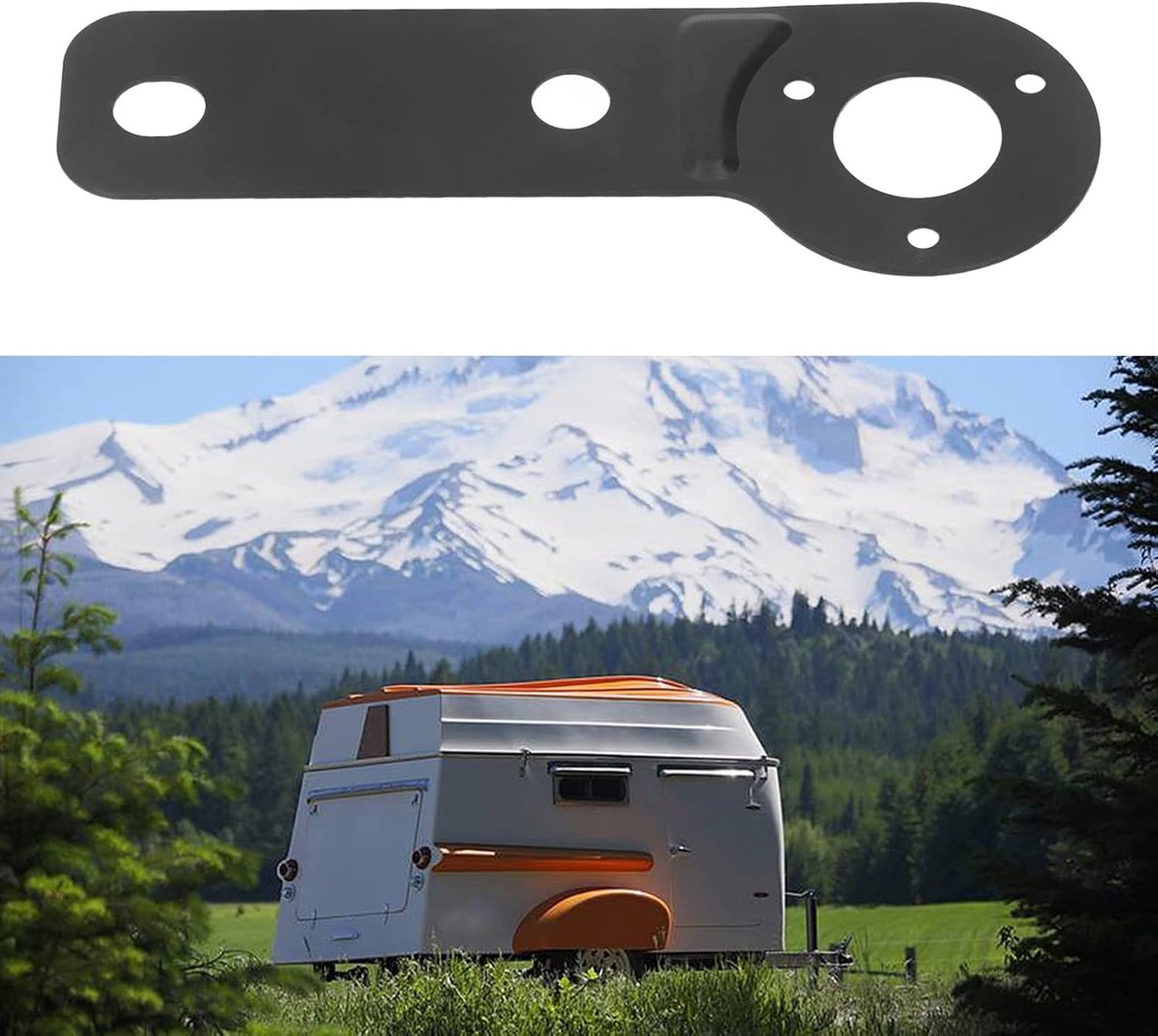 SnelShoppen - Duurzame Zwarte Stalen Trailer Plug Connector voor Aanhangers, Hoge Kwaliteit, Betrouwbare Verbinding, Ideaal voor Kamperen en Transport