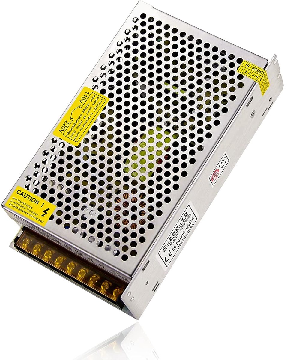 Schakelvoeding 12V 20A - Aluminium behuizing - 240W LED transformer - Geschikt voor LED-strips - SnelShoppen