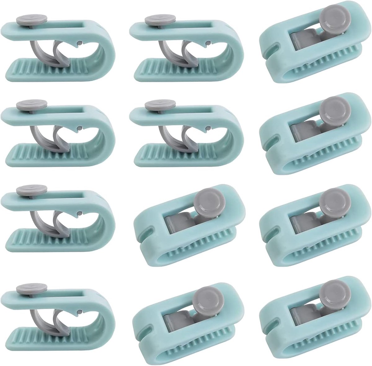 SnelShoppen - 12 Stuks Dekbedovertrek Clips Veilig Zonder Spelden Anti-Bewegende Dekbedclip Geschikt voor Strandhanddoek, Dekens, Gordijnen, Sokken -