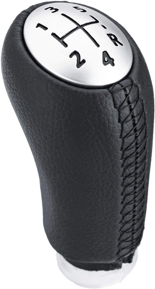 SnelShoppen - 5 Versnelling Versnellingspookknop PU Leer voor Auto's - Elegante en Stijlvolle Grip - Eenvoudige Installatie - Voor Renault Laguna Mega