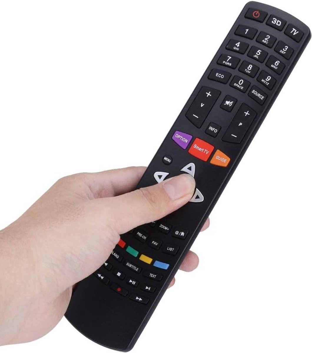 SnelShoppen - Professionele Universele Vervangende TV Afstandsbediening voor Smart TV, Multi-functie, Laag Energieverbruik, Grote Knoppen, Voor het He
