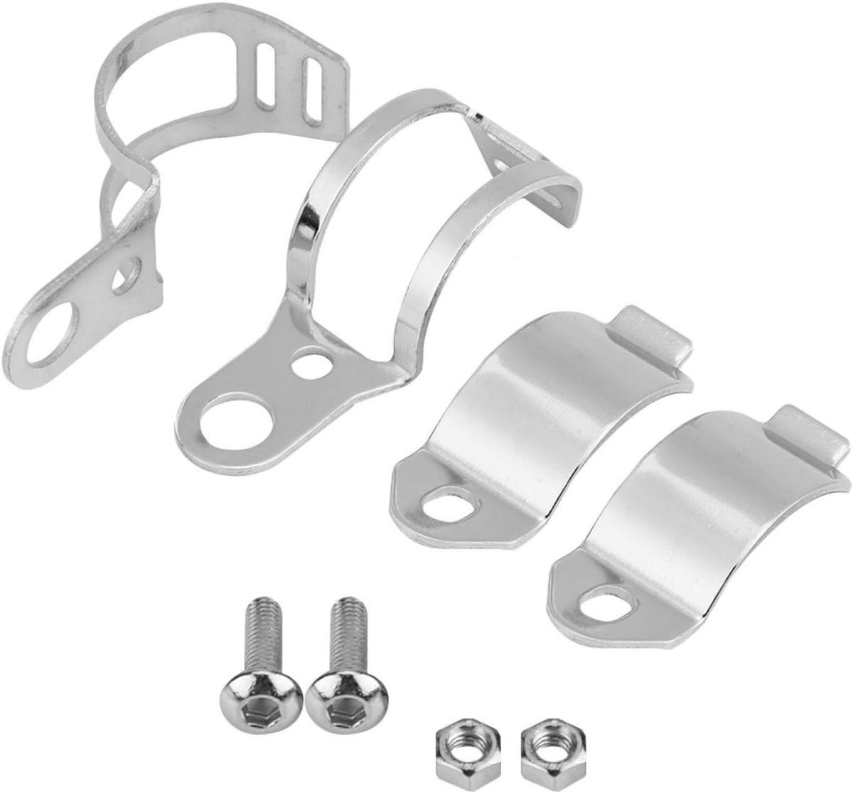 Geschikt voor 30-45mm - Yctze Chrom Motorwheel Blinkerhouder 2Pcs
