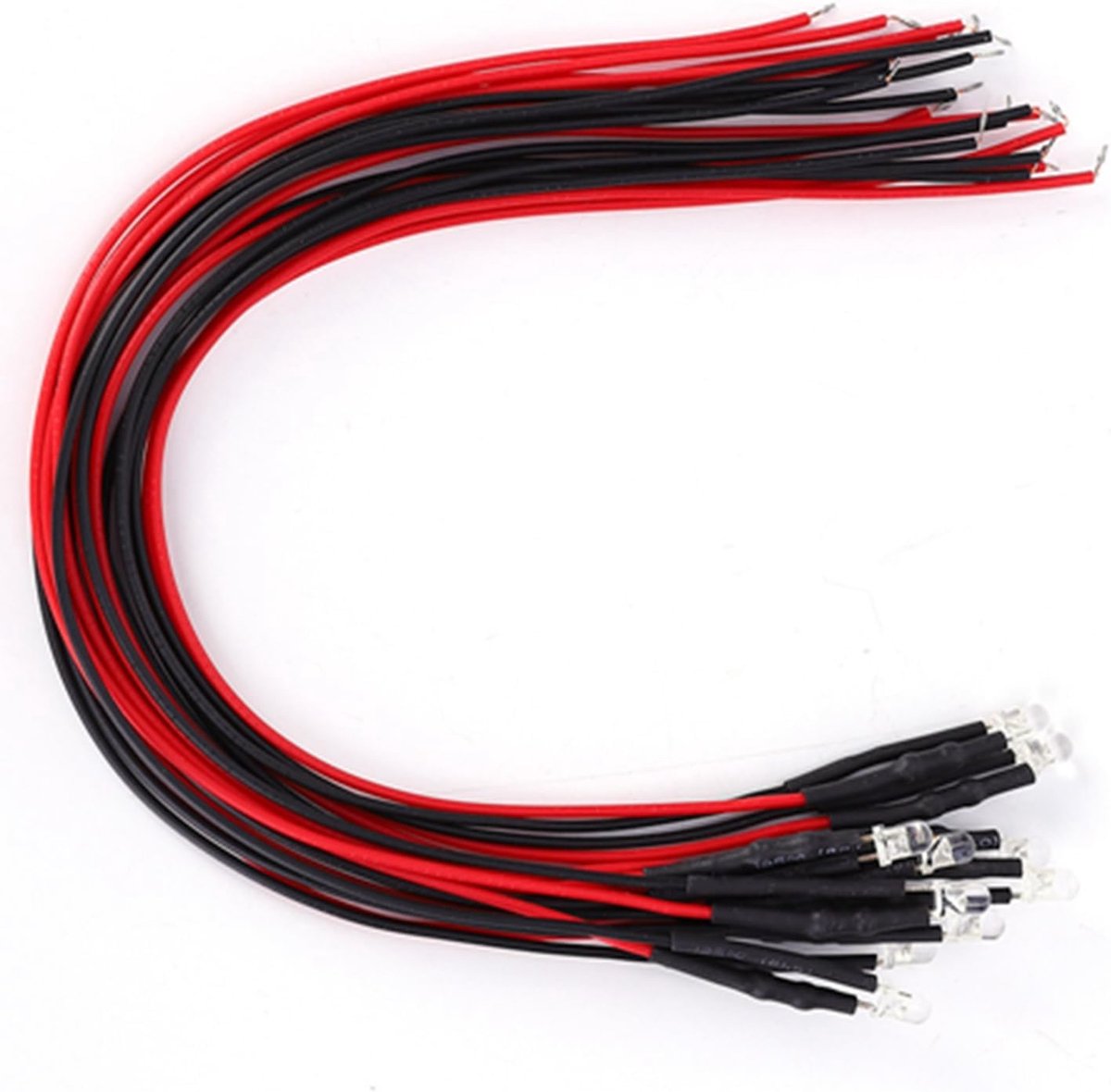 50Pcs Diode Wired Luminous Diode Wired Multicolor LED Light 3mm Warm White Light 12V - ShopVlot