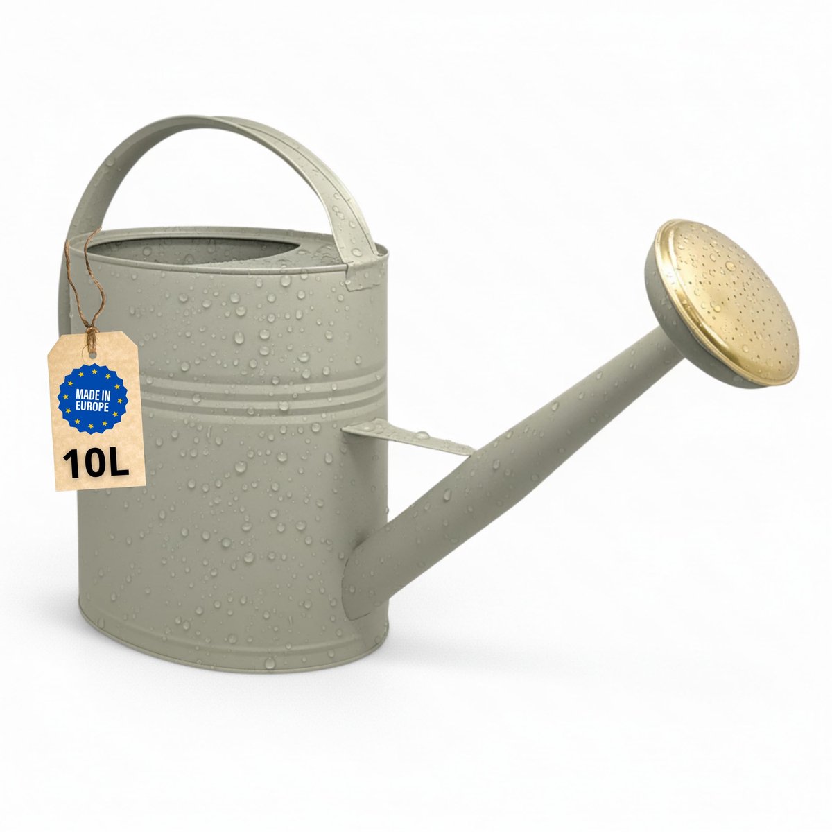 Metalen Gieter - Groen - 10 liter - Hoogwaardige Gieter van Verzinkt Metaal - Voor Tuin en Balkon