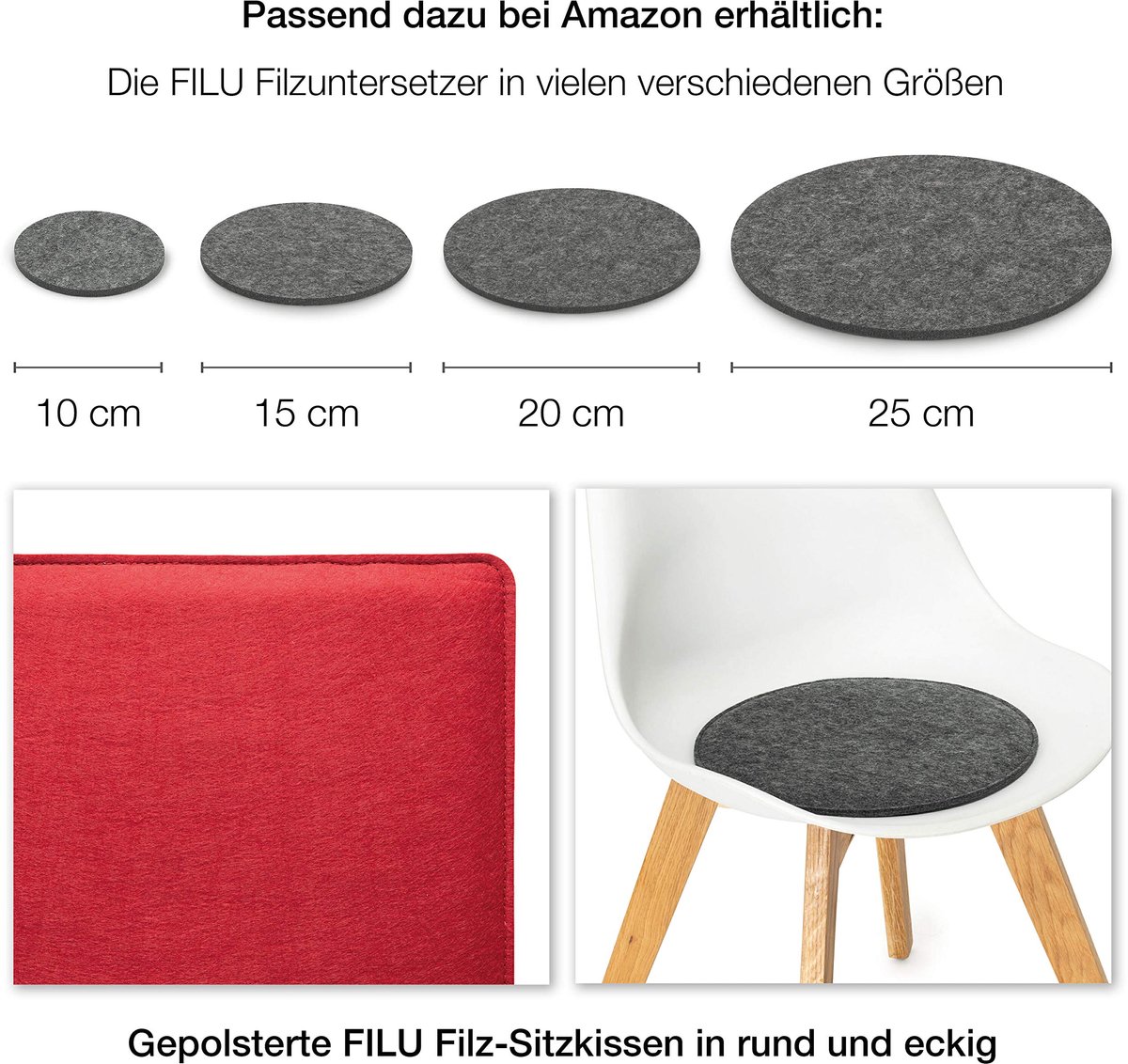 SnelShoppen - Vilt Placemat 4-pack Blauw Rechthoekig 30 x 41 cm - Decoratieve Placemat voor Eettafel, Tuintafel en Balkontafel - Voor Binnen en Buiten