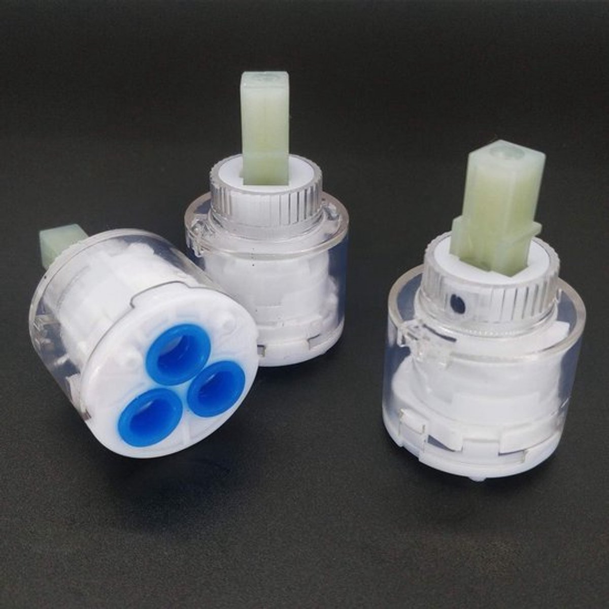 Set van 3 keramische cartridge-kraantjes 35 mm voor keukenkraan, mengkraan en douchekraan met hoge kwaliteit en duurzaamheid
