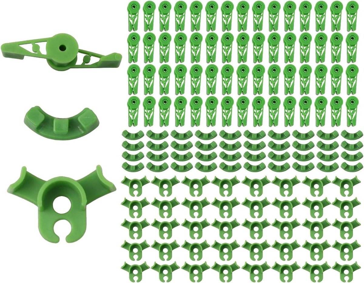 140 Stuks Planten Clips voor Lage Stress Training, 360 en 90 Graden Plantenklemmen, Groeiaccessoires voor Wijnstokken en Bloemen, Ideaal voor Plantenverzorging en Training