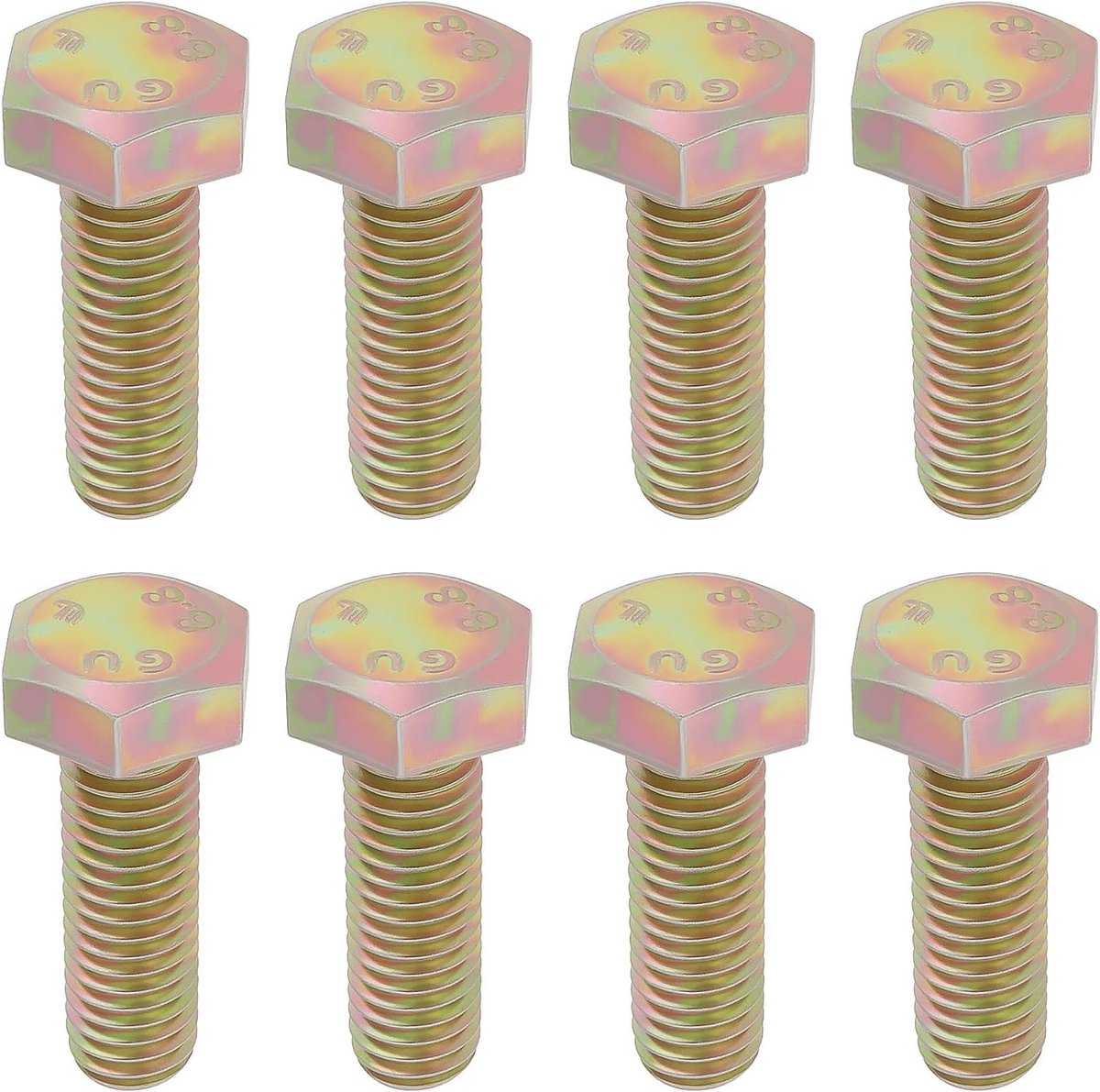 SnelShoppen - 50 Stuks DIN 933 Zeskant Moeren M8 x 25mm voor Auto, Meubel en Industrie - Duurzaam en Sterk