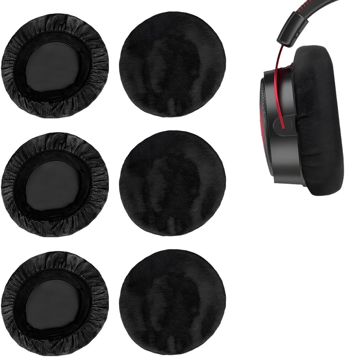 Pack of 6 Stretchy Headphone Protective Covers for 6-8.5cm On-Ear Ear Pads Headphone Cover Washable Headset Protector - ShopVlot