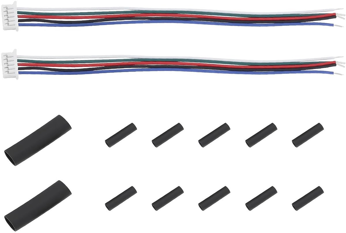 SnelShoppen - 2 Stuks 5-Pins Snelle Connector Adapters Geschikt voor 5-Draad PCB Regelpanelen, 28 AWG Tinned Koper Draad, Ideaal voor Aangepaste Bedra