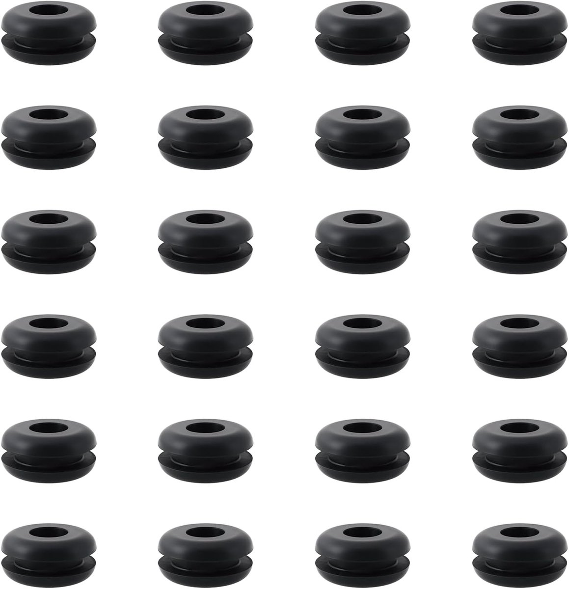 SnelShoppen - 24 Stuks Rubber Grommet Panel Rubberafsluitplug voor 1/2 Inch Gaten in 1/8 Inch Dikke Panelen - 8.1x20x9.3mm/14.5x3.2mm - Duurzaam Silic