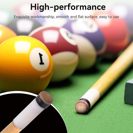 10 Sets of Billiard Cue Thread Tips 10mm Billiard Cue Spare Tips with Plastic Hard Billiard Cue Billiard Stick Tip for - ShopVlot — afbeelding 3