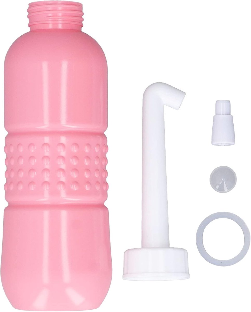 SnelShoppen - Draagbare Bidet Sprayer met Dubbele Mondstukken, 650 ml Capaciteit, Ideaal voor Gehandicapten, Patiënten, Hygiëne en Luierverschoningen