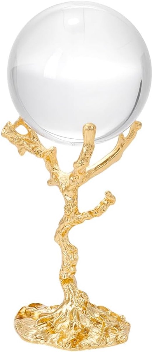 SnelShoppen - Crystal Ball Stand - Metaal Boomvorm Sphere Display Stand Luxe Gouden Ornamenten Rack Basis voor Thuisdecoratie, Ambachten, Kantoor, Woo