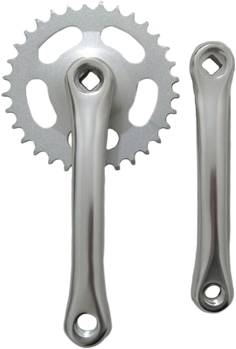 170mm aluminum mountain bike crankset 38t tooth plate silver Multiple styles - ShopVlot