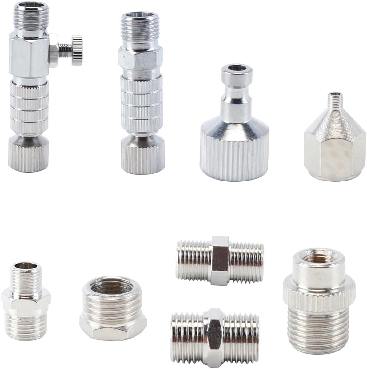 SnelShoppen - 13-delige Airbrush Adapter Kit - Inclusief Spuitpistool Adapter Kit, Snelle Ontkoppeling Kit voor Luchtcompressor en Slang, Duurzaam Met