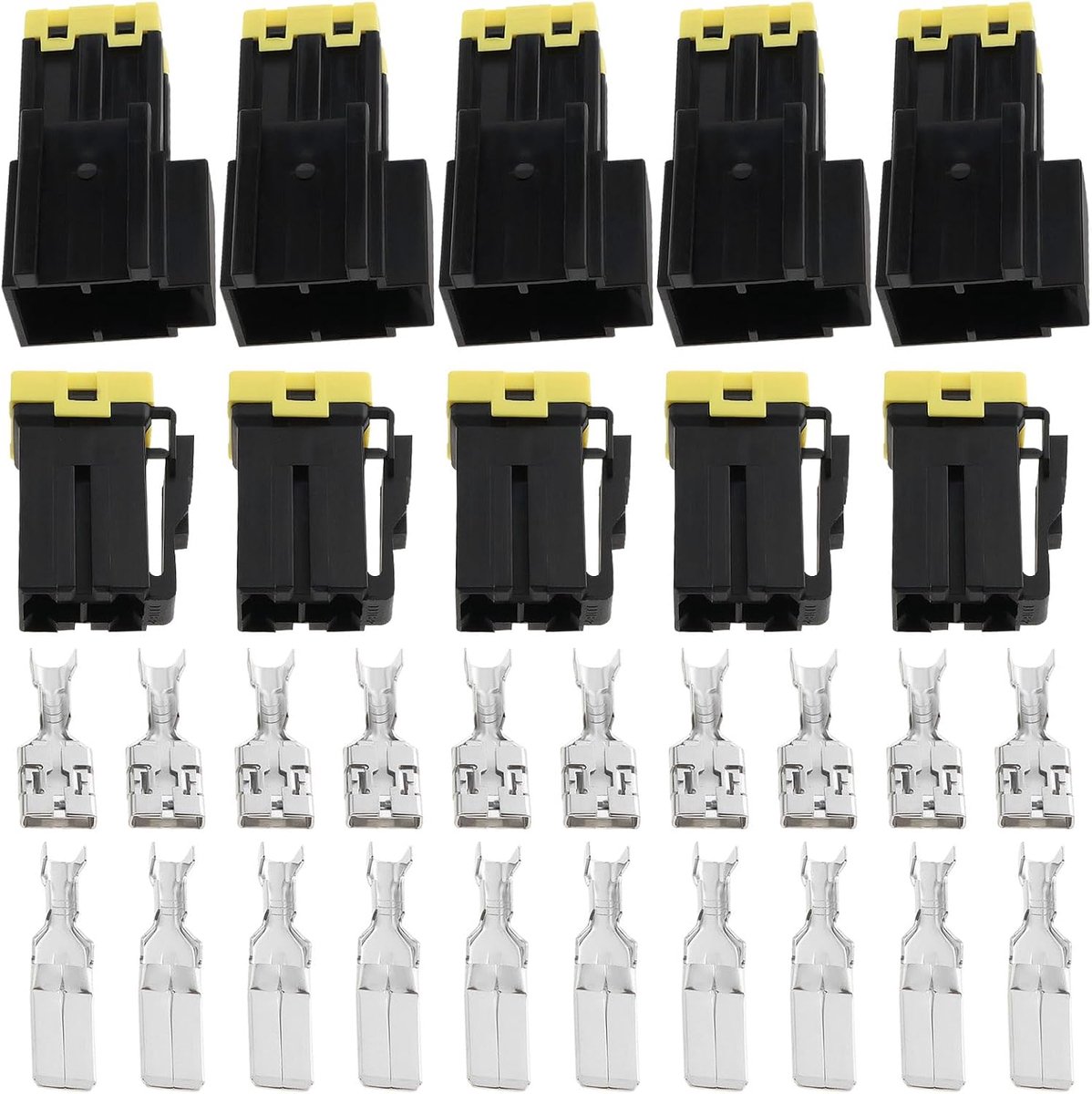 SnelShoppen - EMSea 5 Set 2 Weg 2 Pin Hoge Stroom 9.5mm Multi Connector en Terminals 60AMP 60-A Gekeurde Elektrische Connector voor Auto, Motorfiets,