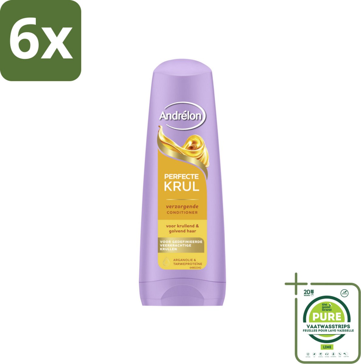 Andrélon – Conditioner – Perfecte Krul – 200 ml - Voordeelverpakking - 6 stuks - Krullen verzorgen - Krullen pluisvrij