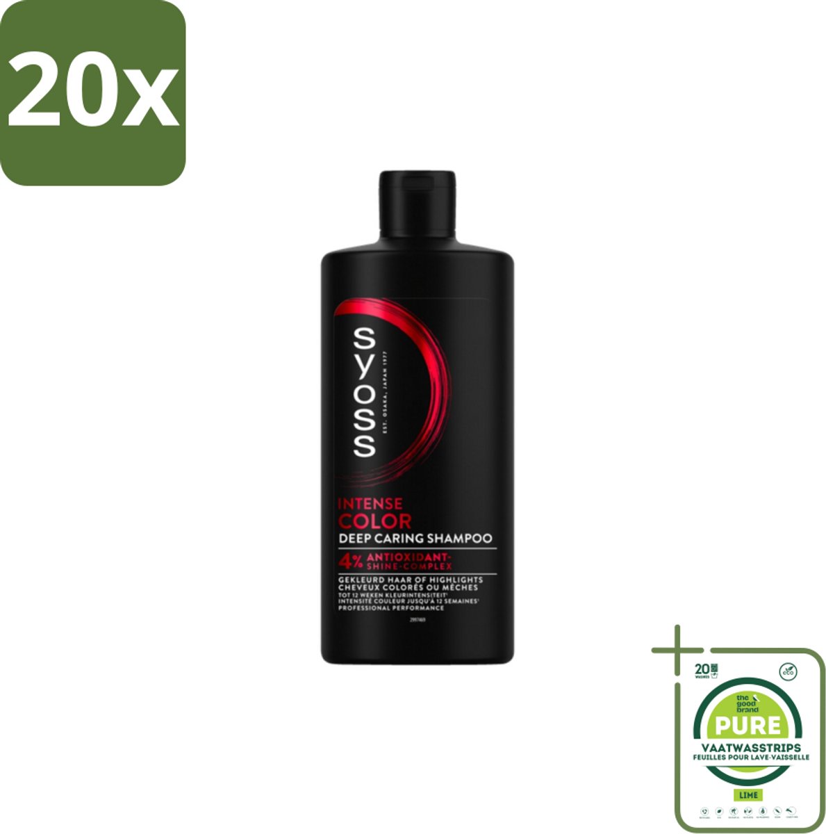 20 x SYOSS - Color 440 ml - Shampoo - Langdurige Styling - 440ml - Grootverpakking - Kleur Shampoo - Gekleurd Haar - Haarverzorging - Haarkleur Behoud - Anti-oxidanten