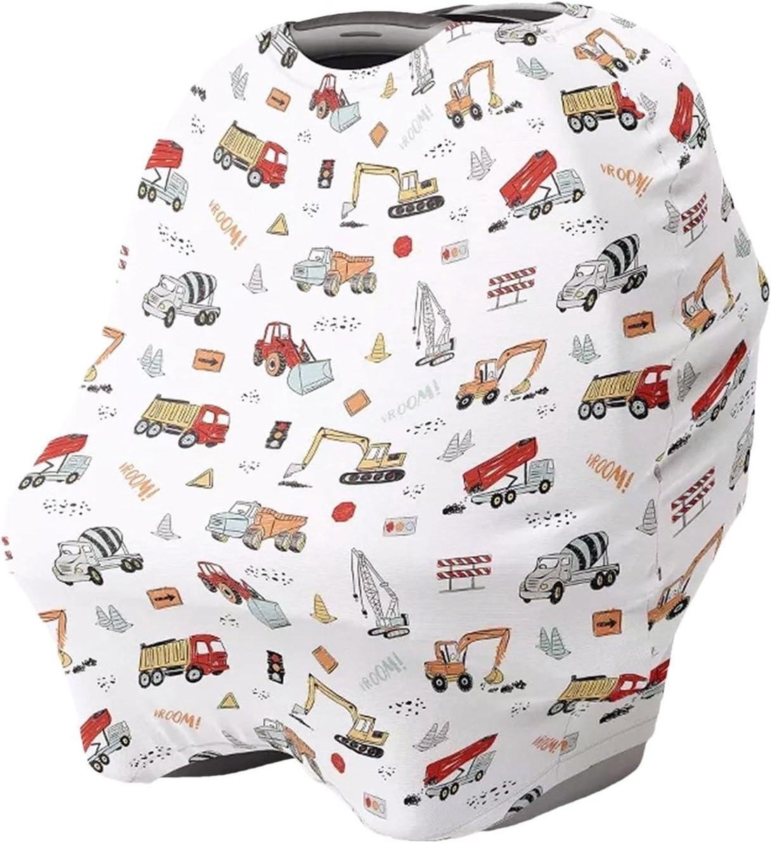 Autostoelhoes Kinderwagenhoes - Voedingshoes Draagbaar - Bescherming Baby - Ademend Huidvriendelijk Materiaal - 30x70x64 cm - Vrachtwagen Print