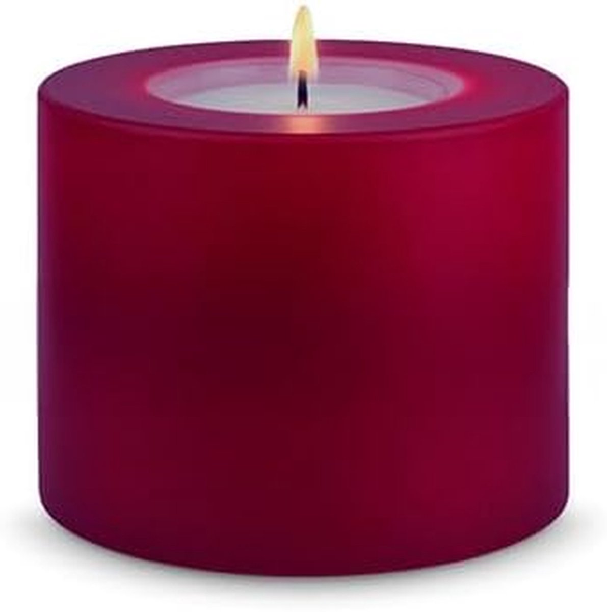 Theelichthouder Kaarsvorm - Kunstkaars Adventskaars - Gezellige Sfeer Creëren - Hittebestendig Kunststof - Ø 10 x h 8 cm