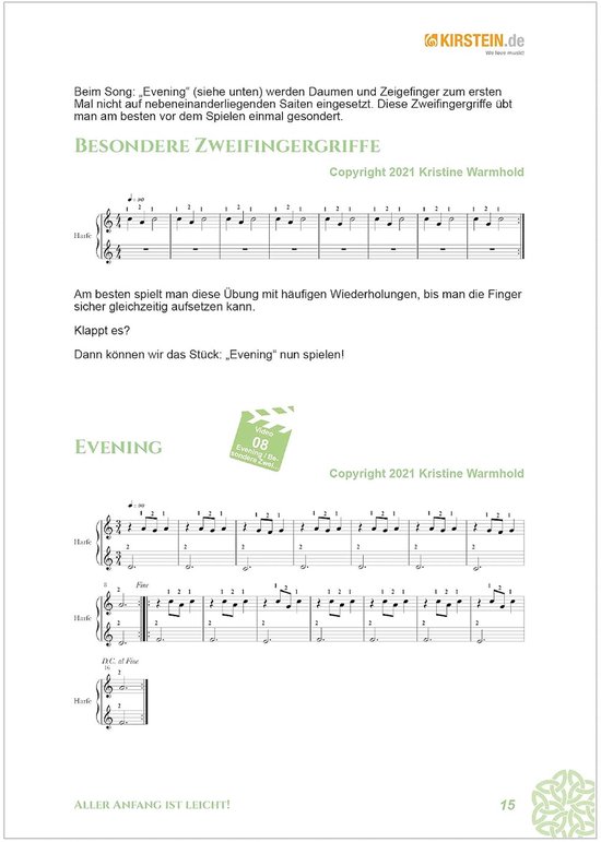 Harpcursus voor beginners - Harp lesboek - Harp leren spelen - Met downloadvideo's - 106 g - Niet gespecificeerd — afbeelding 4