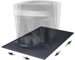SnelShoppen - Non-Slip Siliconen Mat voor Volledig Automatische Koffiemachine, 48 x 30 cm, Zwart, Dubbelzijdige Bescherming voor Koffiemaker en Koffie
