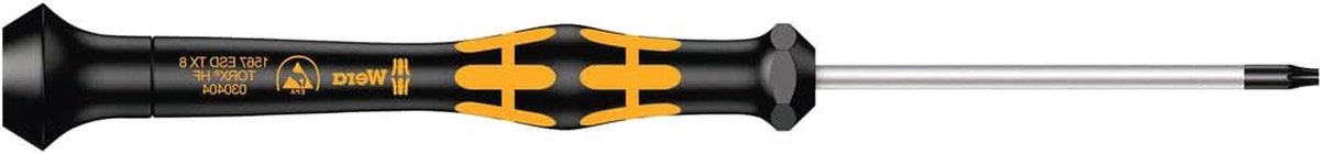 Torx Micro Schroevendraaier - Precisie Schroevendraaier Handgereedschap - Elektronica Reparatie - Met Houderfunctie - TX 8 x 60 mm - Zilver