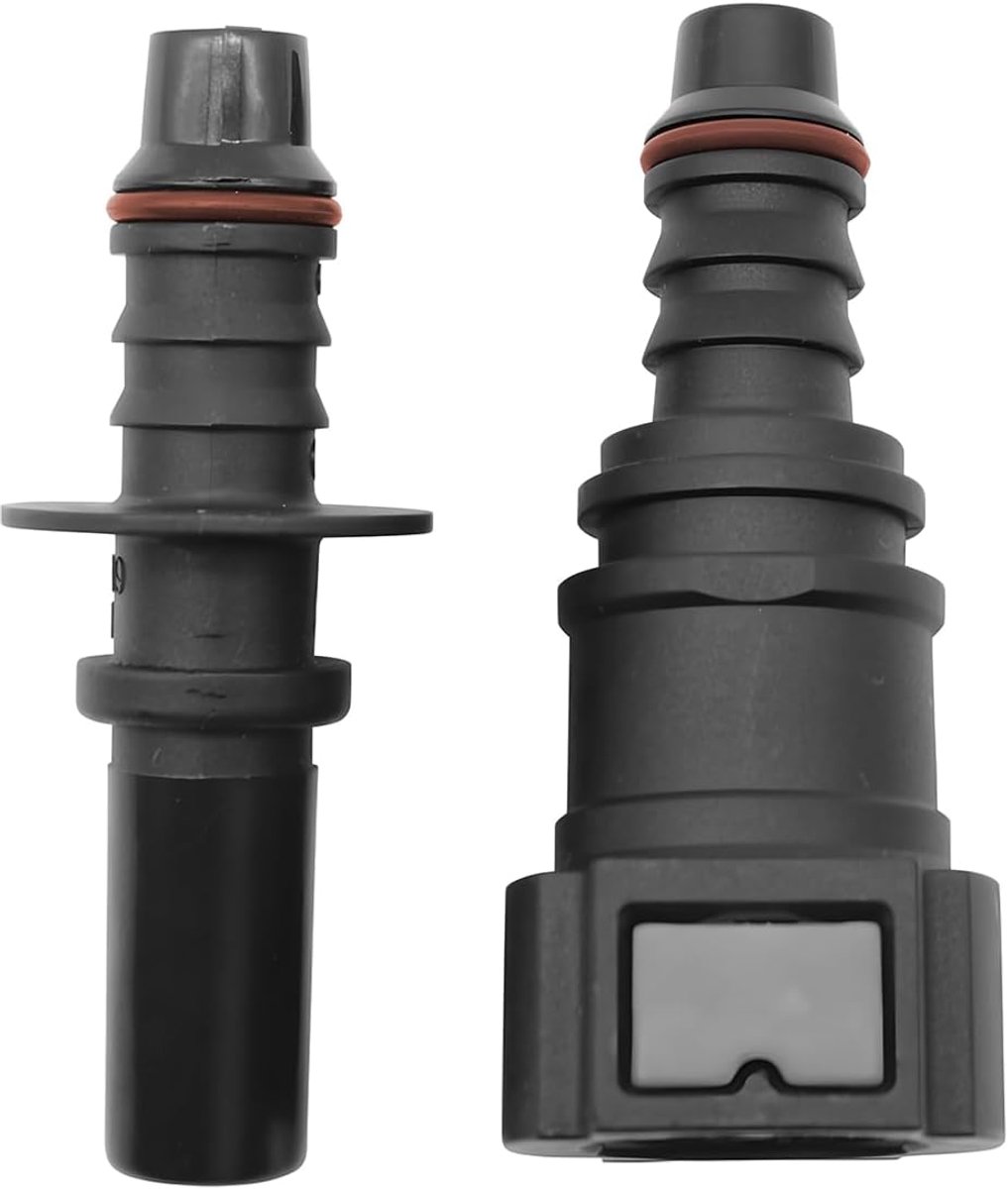 SnelShoppen - Set van 2 Nylon Brandstofslang Snelle Aansluitingen - Vervangende Mannelijke en Rechte Vrouwelijke Connector voor Brandstofleiding - Sne