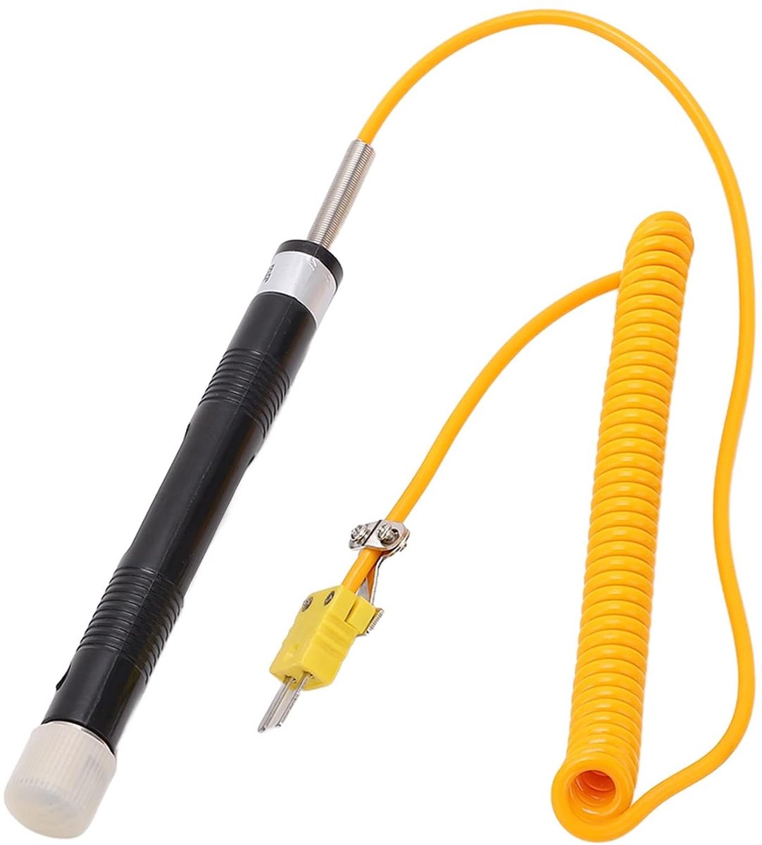 SnelShoppen - K-type Thermokoppelsonde Handbediende Oppervlaktethermokoppelsonde Rechte Schacht Temperatuurmeetapparaat voor Auto-Industrie, Chemische