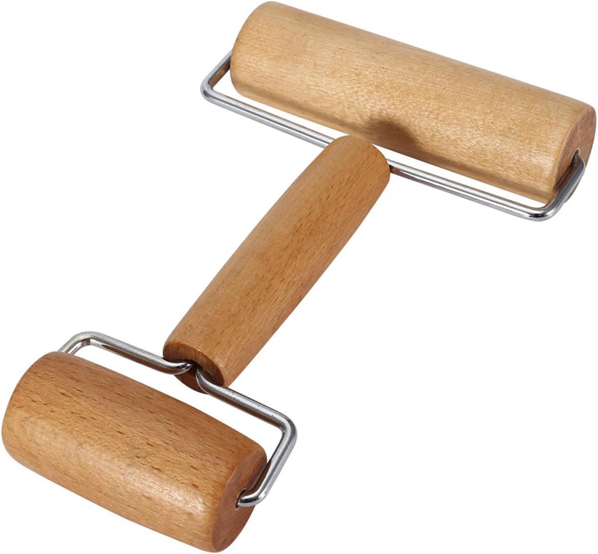 SnelShoppen - Houten Deegroller voor Bakken, Perfect Gebalanceerd voor Aardappel- en Pizzadeeg, Eenvoudig en Vlot Rollen van Deeg voor Koekjes, Taarte