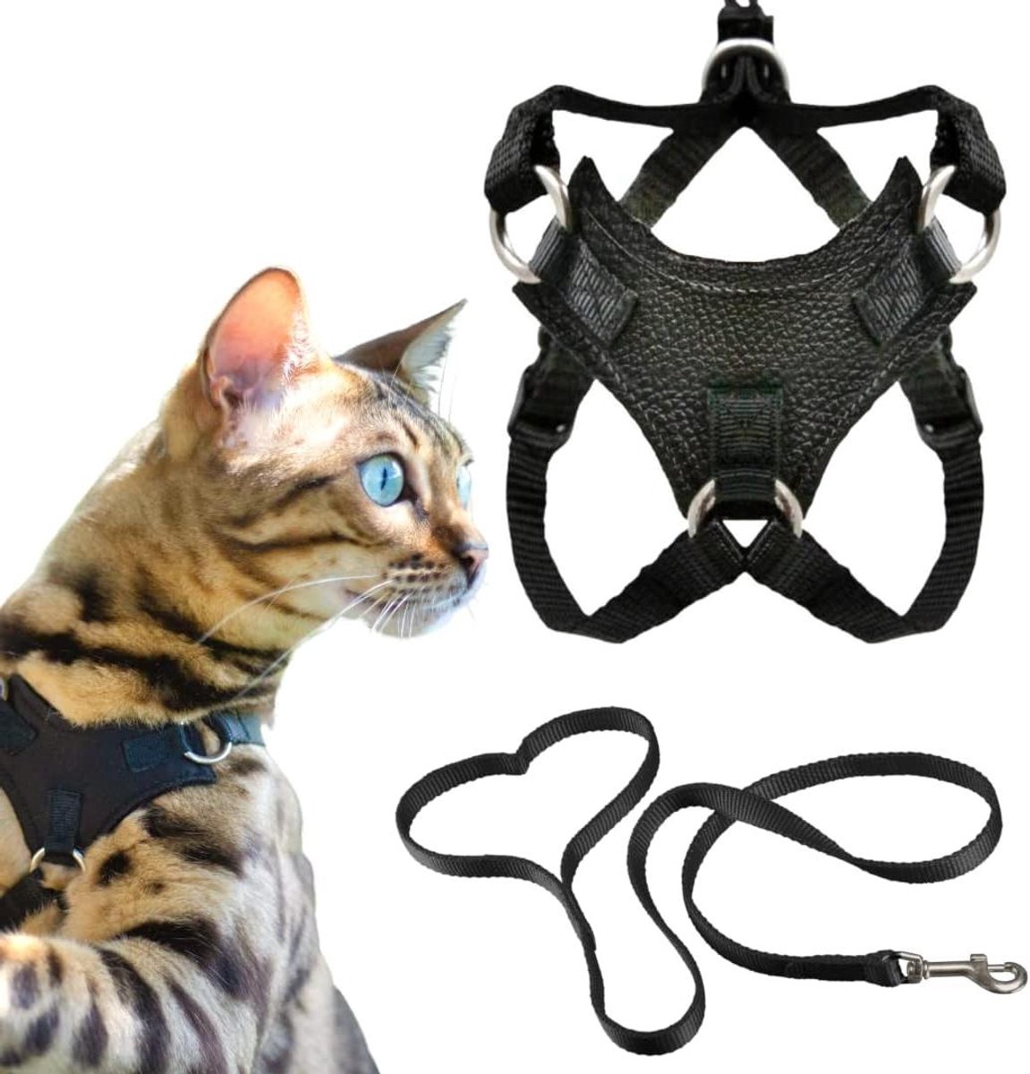 Kitten Harnas Set - Veilig Tuigje - Buiten Wandelen - Ontsnappingsbestendig Ontwerp - Verstelbaar - Vivid Colors